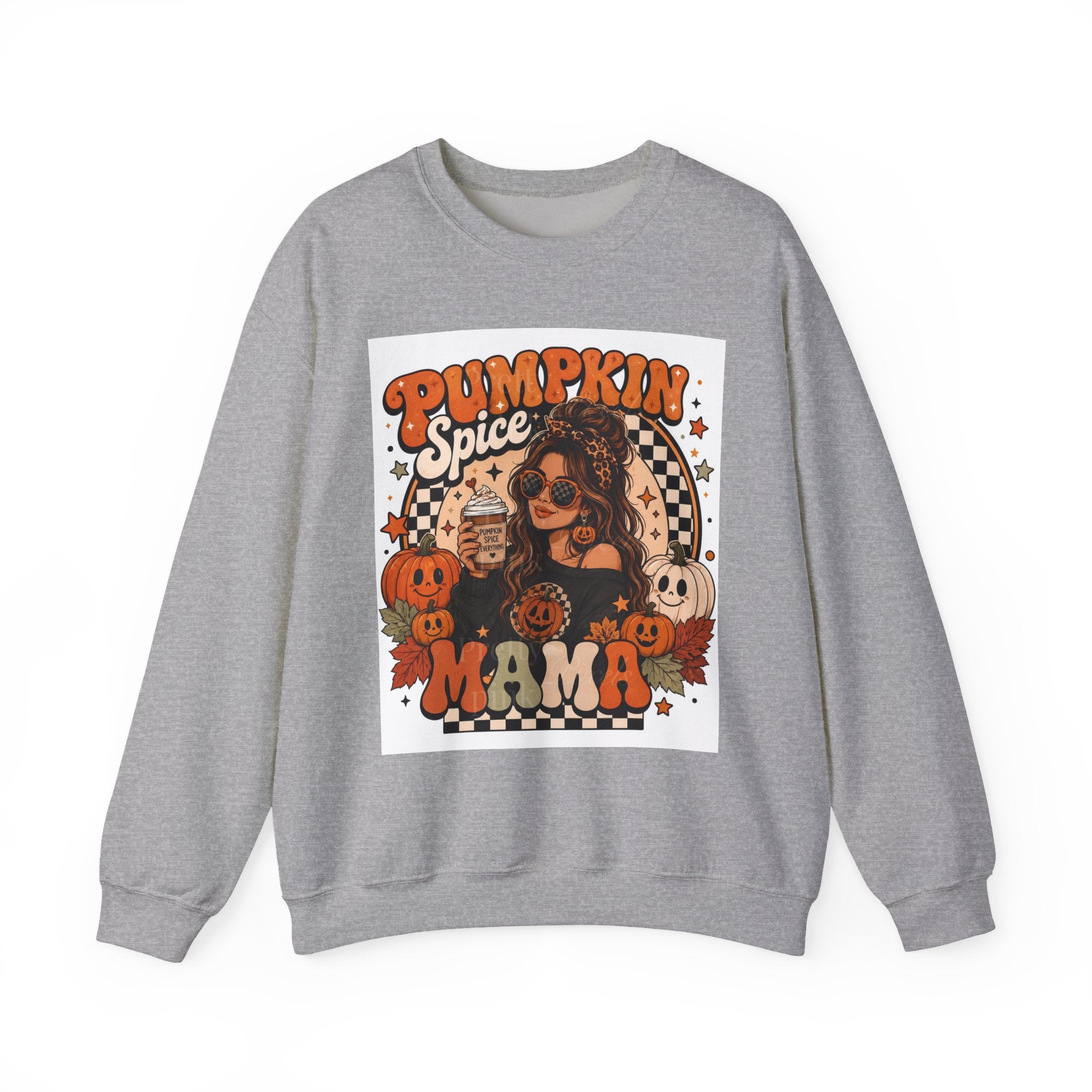 Pumpkin Spice Mama Sweatshirt – Cozy Fall Mom Crewneck