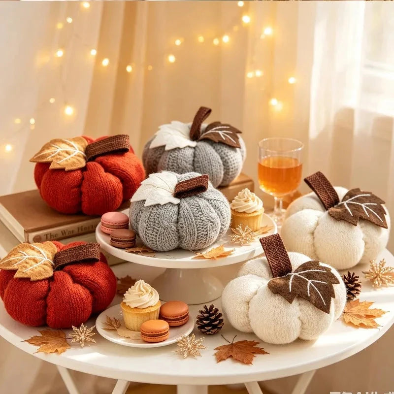Knitted Pumpkin Decor