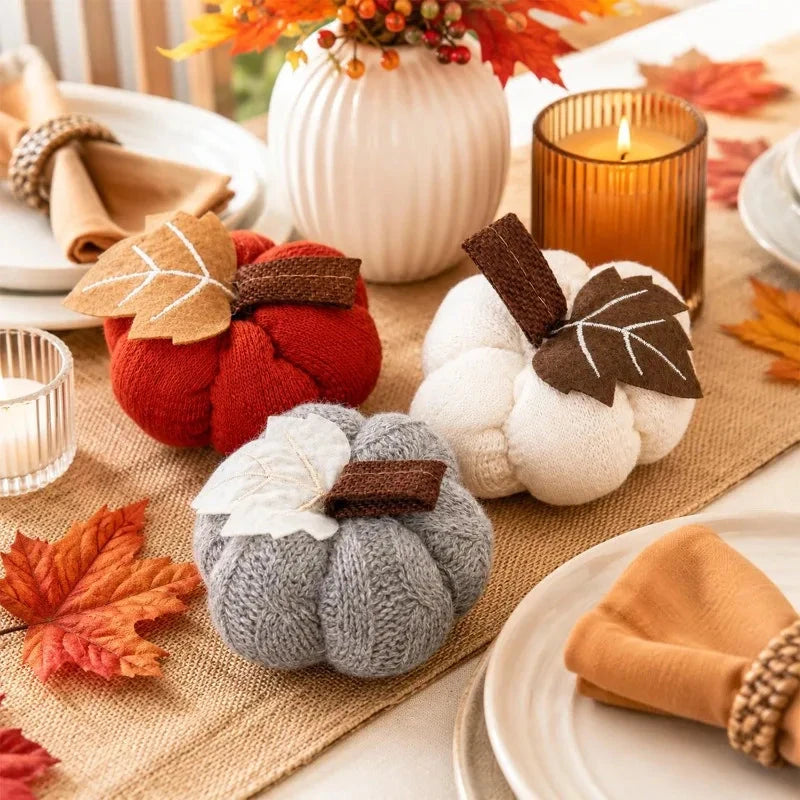 Knitted Pumpkin Decor