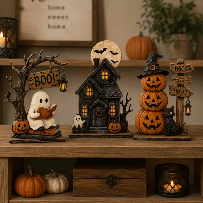 Vintage Halloween Wooden Indoor Decorations