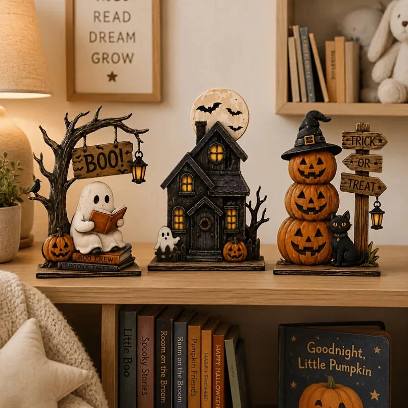 Vintage Halloween Wooden Indoor Decorations