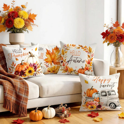 1 Pcs Autumn Design Single Sided Printed Cushion Cover