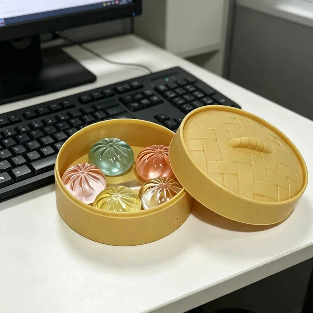 5Pcs Mini Dumplings with Steamer Bun
