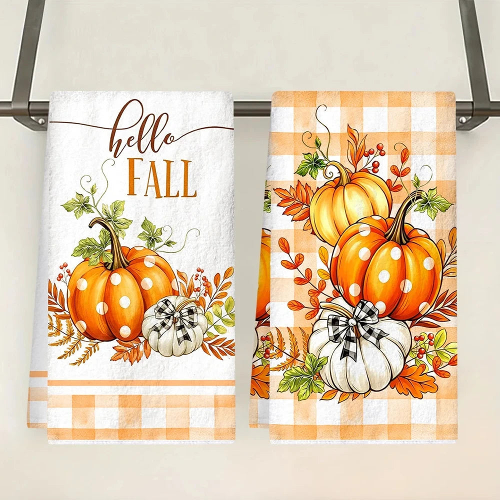 2pcs Halloween/Fall Hand Towels