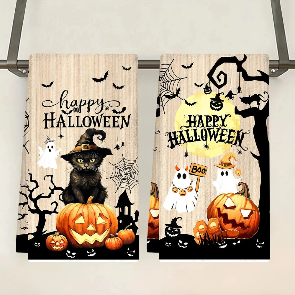 2pcs Halloween/Fall Hand Towels