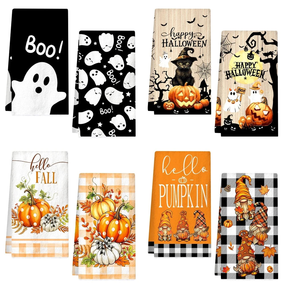 2pcs Halloween/Fall Hand Towels