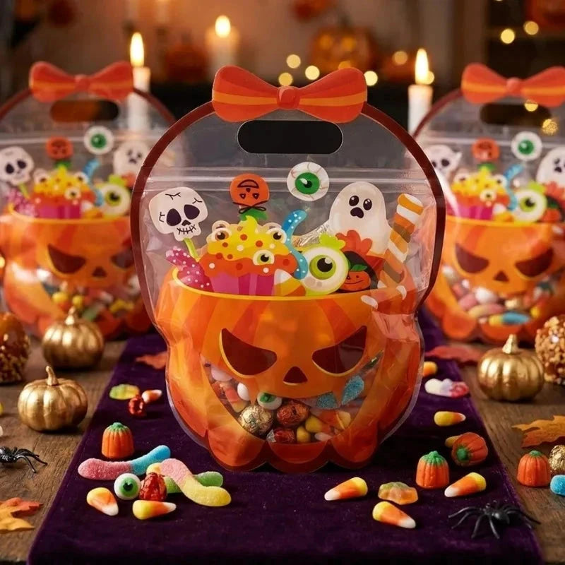30/5PCS Halloween Pumpkin Witch Cauldron Self Sealing Bag