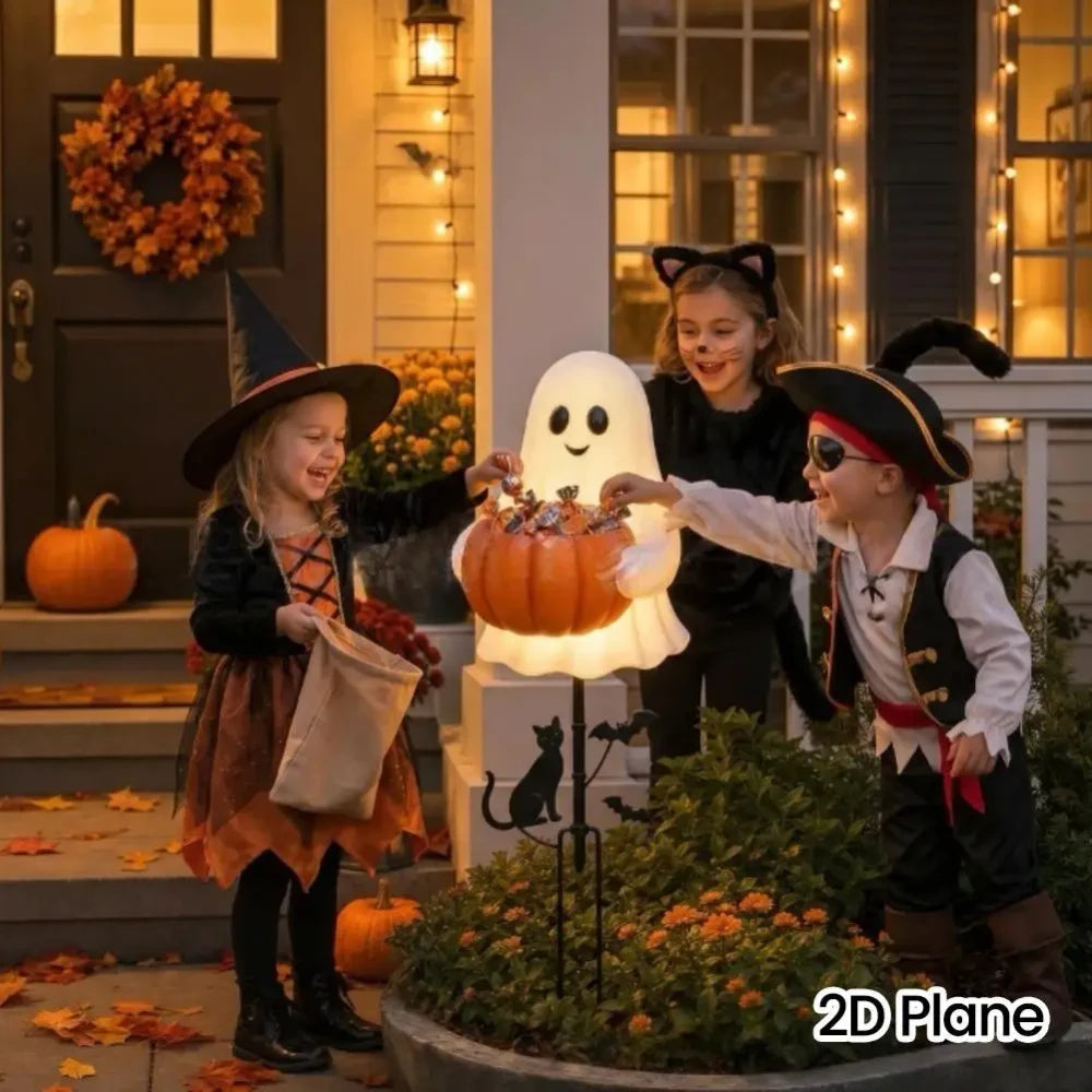 Ghost Candy Holder Garden LED Light Decor