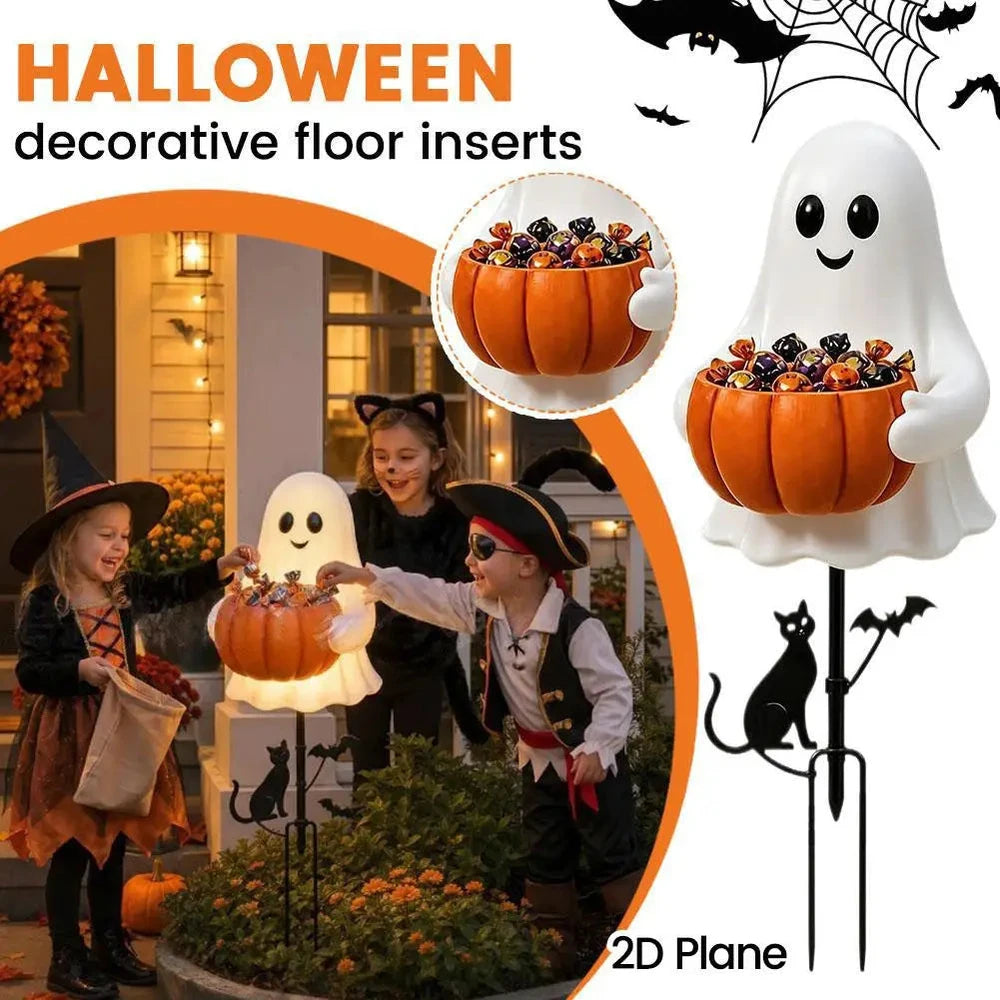 Ghost Candy Holder Garden LED Light Decor