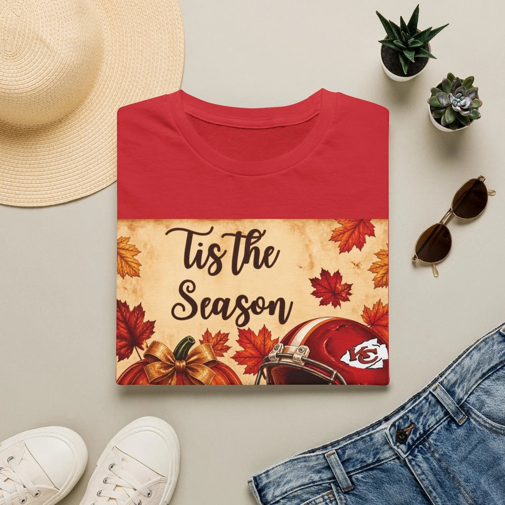 "Tis the Season" Fall Football Pumpkin Tee