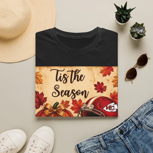 "Tis the Season" Fall Football Pumpkin Tee