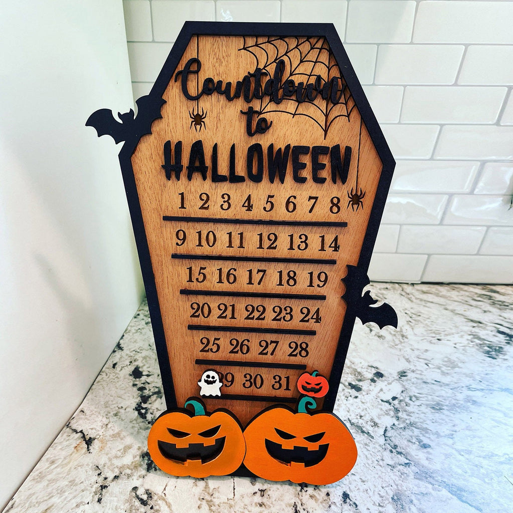 Wooden Count Down to Halloween